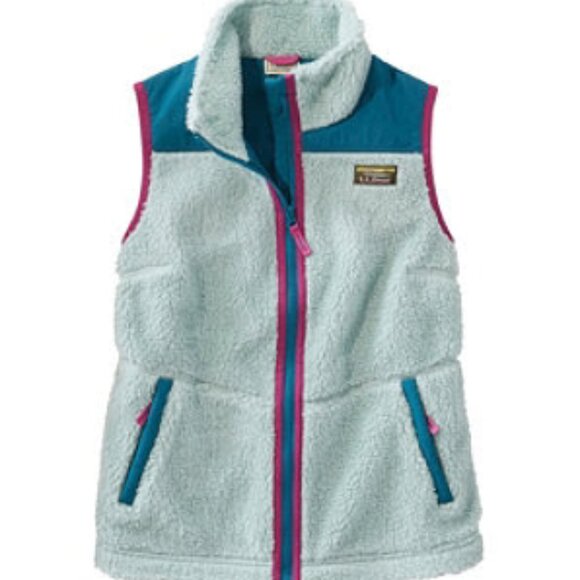 LL Bean's Sherpa Fleece Vest Women's Petite Smoky Blue XS - Picture 1 of 6